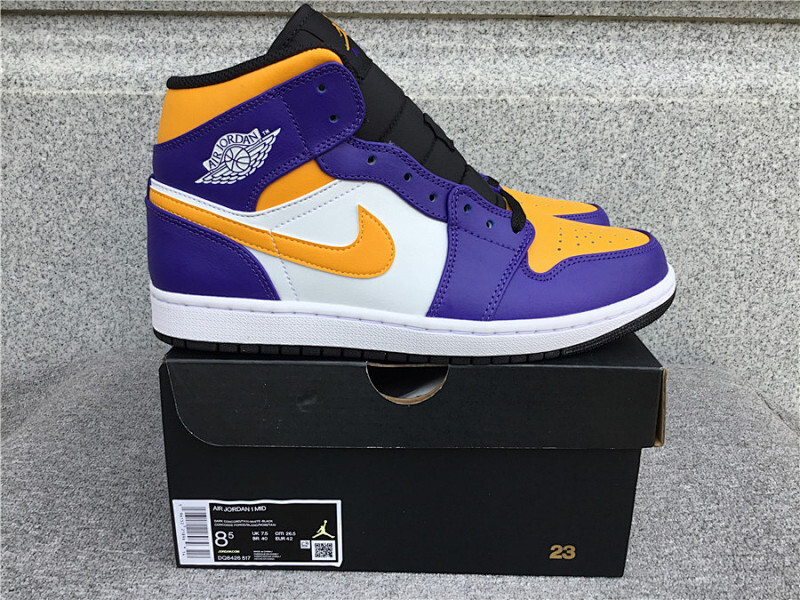Air Jordan 1 Mid Lakers A1 Size EU40-EU46